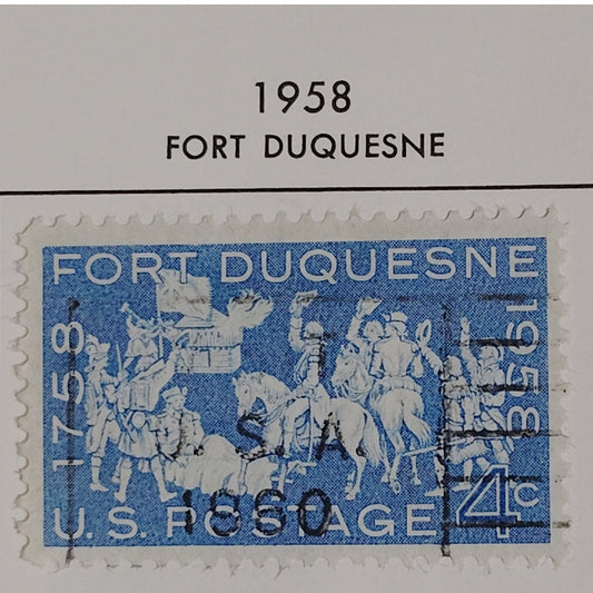 1958 Scott #1123 – 4¢ Fort Duquesne Bicentennial – Canceled