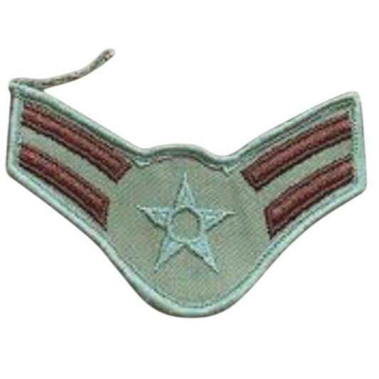 USAF Airman First Class E‑3 Desert Subdued Patch, 4" × 2‑1/2", Embroidered