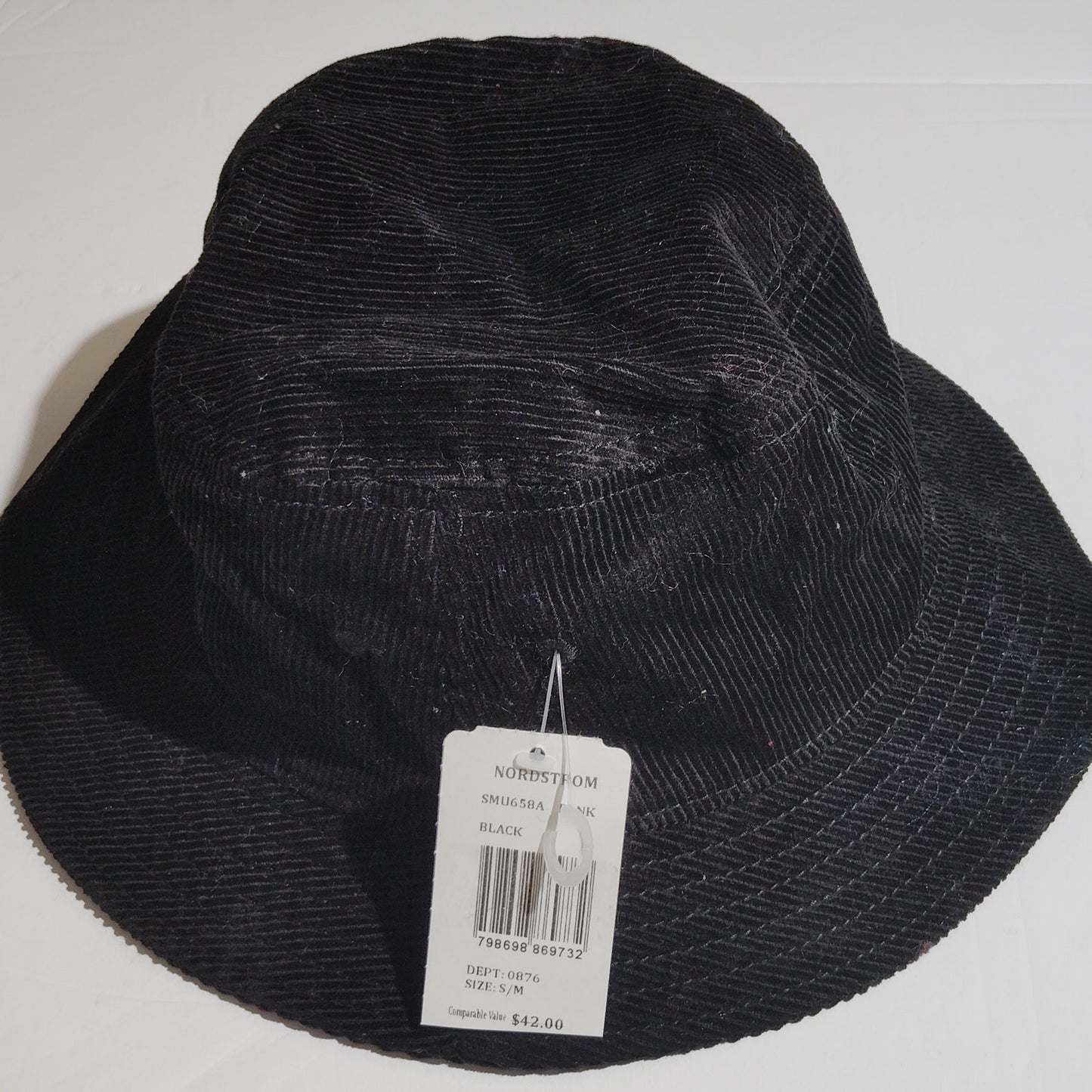 American Needle Corduroy Bucket Hat, Black, Size SM/MD, 80/20 Cotton/Poly