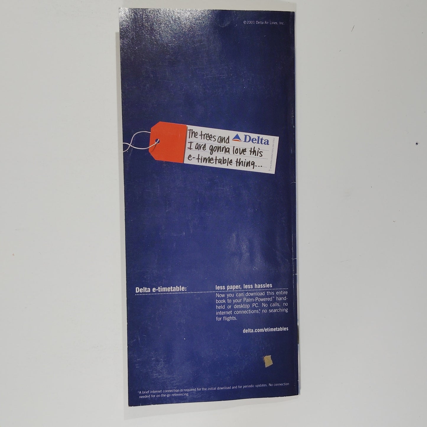 Delta Air Lines Worldwide Timetable, 12/1/2001, The Soaring Spirit II on Cover