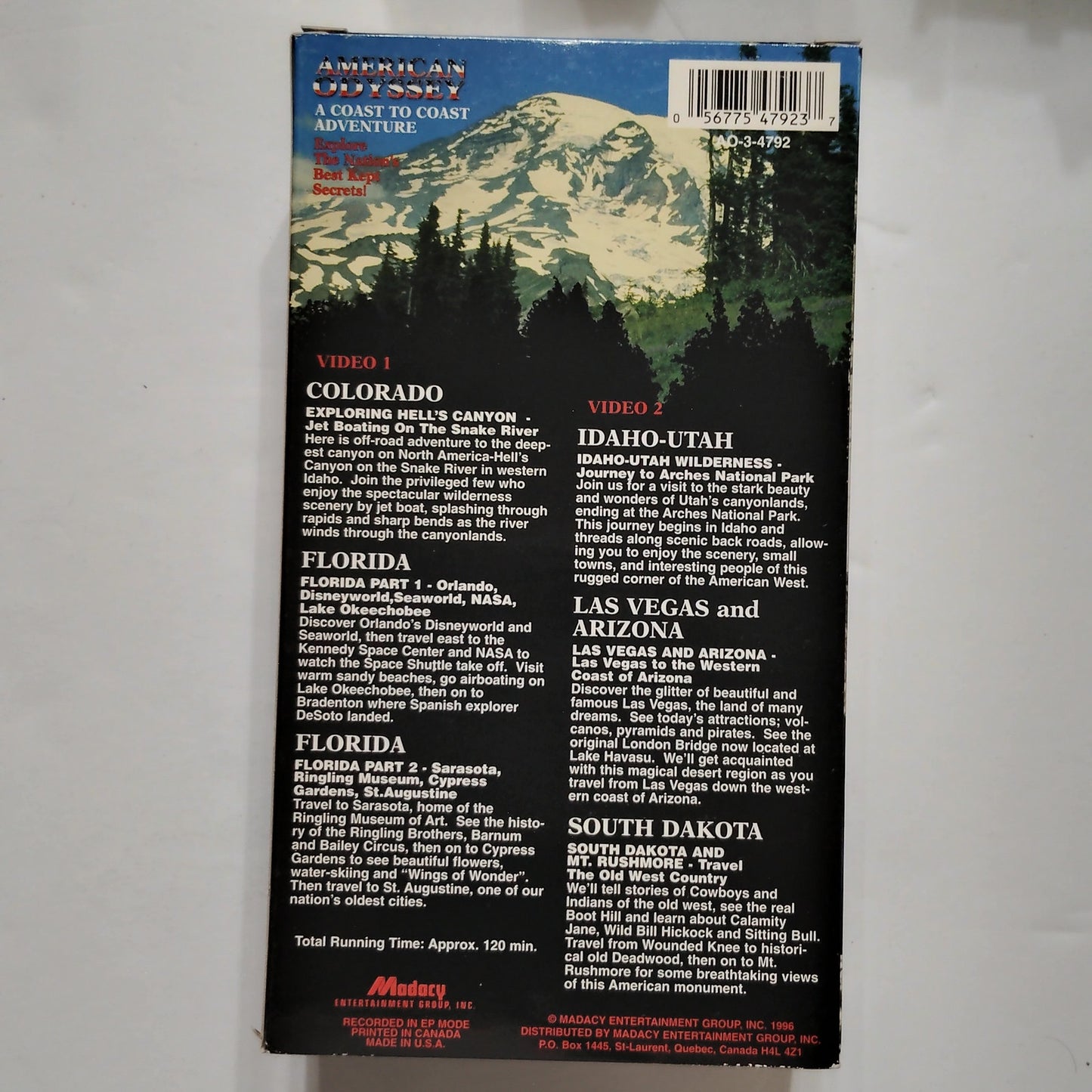 American Odyssey VHS (10) Boxed Set Coast‑to‑Coast Adventure Exploration
