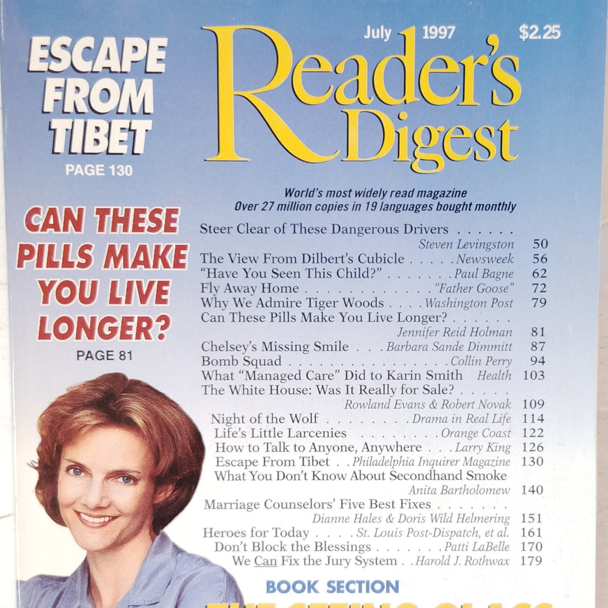 Reader's Digest Magazine July 1997 Vintage Back Issue - Escape From Tibet