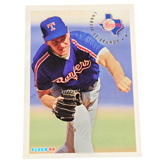 Charlie Leibrandt, Texas Rangers, #312, 1994 Fleer Baseball Collector's Card
