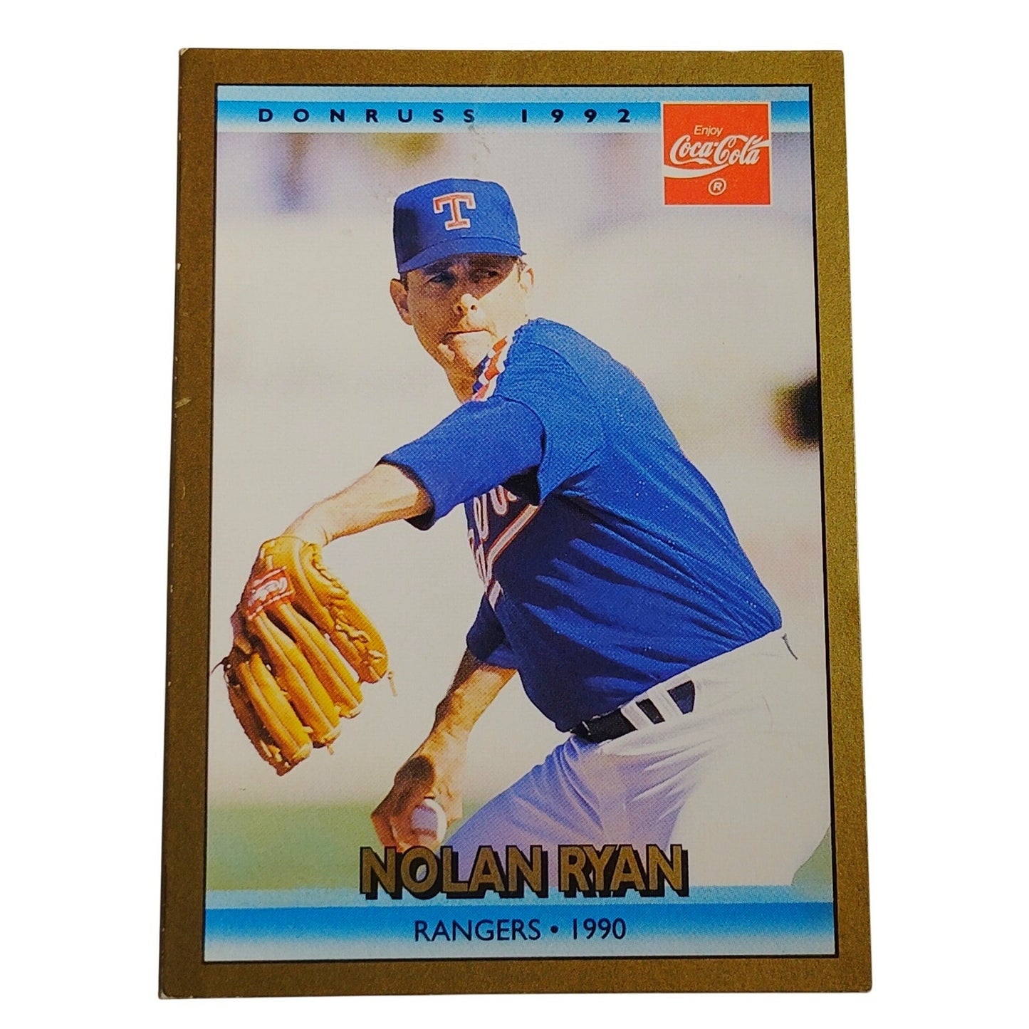 1992 Leaf Donruss Coca‑Cola Nolan Ryan #24 Texas Rangers MLB Baseball Card NM