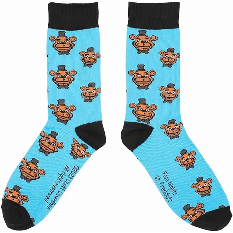 Five Nights at Freddy’s Adult Casual Crew Socks – 5-Pack, Multicolor