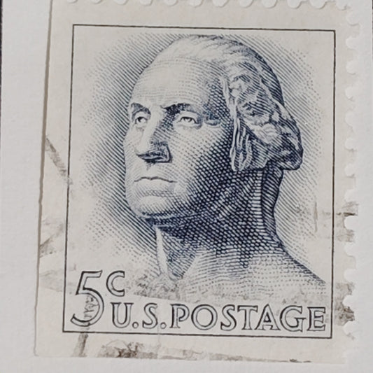 1962 Scott #1213  5¢ George Washington / Regular Issue – Rotary Press – Canceled