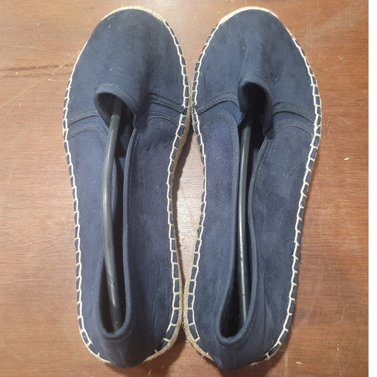 EVANS Women’s Navy Sneaker – Wide Fit, Espadrille Sole, Size 5 EEE