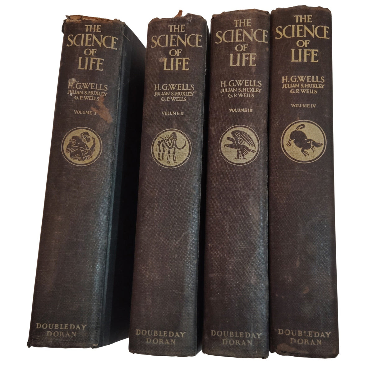 The Science of Life, Volumes I-IV - 1931 H.G. Wells First Edition Set