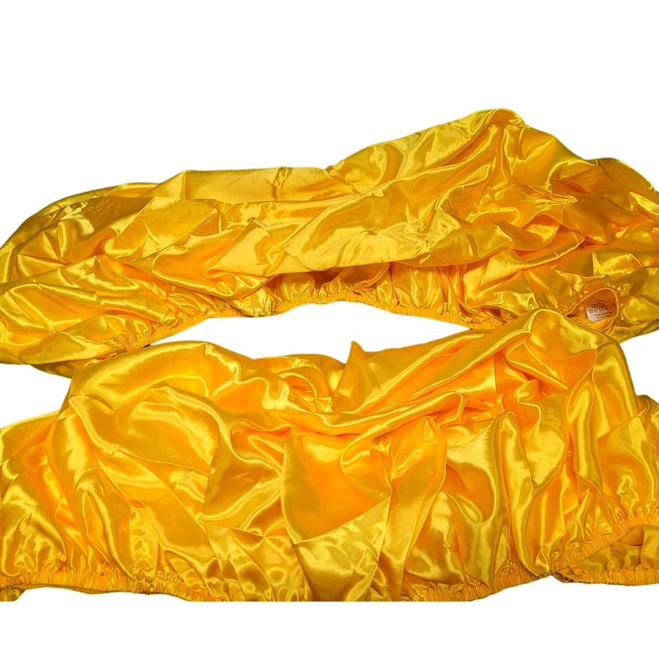 NTBAY 2 Pack Satin Fitted Crib Sheet, Super Soft and Cozy 28x52x8 Crib Sheet for Standard Crib and Toddler Mattresses, Boys Girls Unisex Yellow/Gold