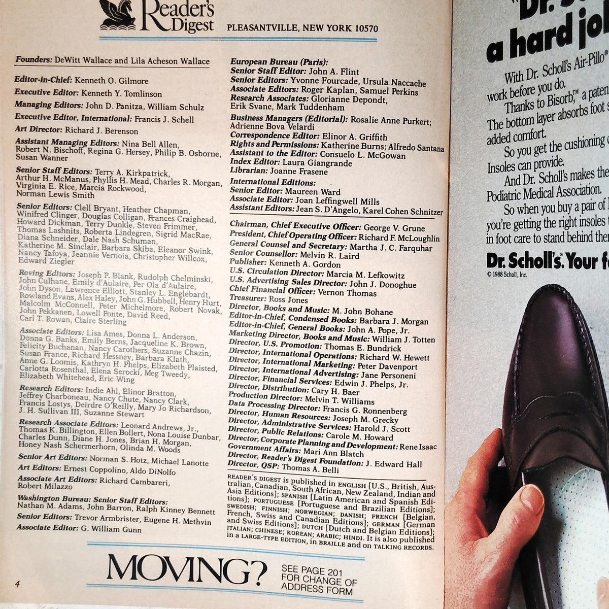 Reader's Digest August 1988 Street-Smart Secrets for Success, Willard Scott