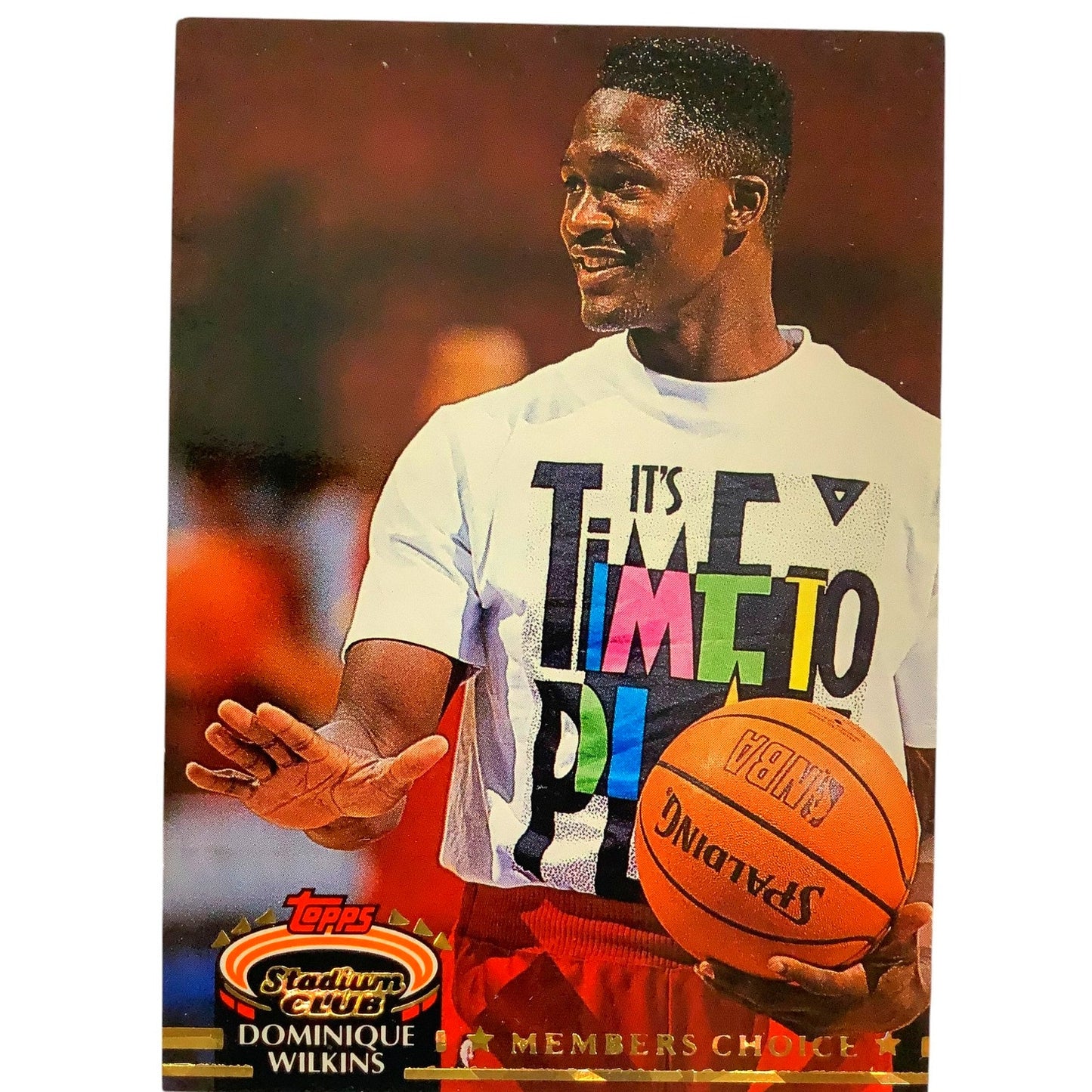 Dominique Wilkins, Hawks, 1993 Topps NBA Stadium Club, Members Choice Card 208