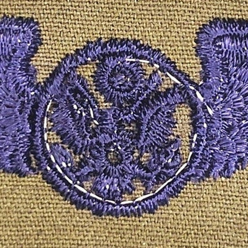 US Army Air Corps Subdued OD Green Winged Insignia Patch – NOS 4" × 2"
