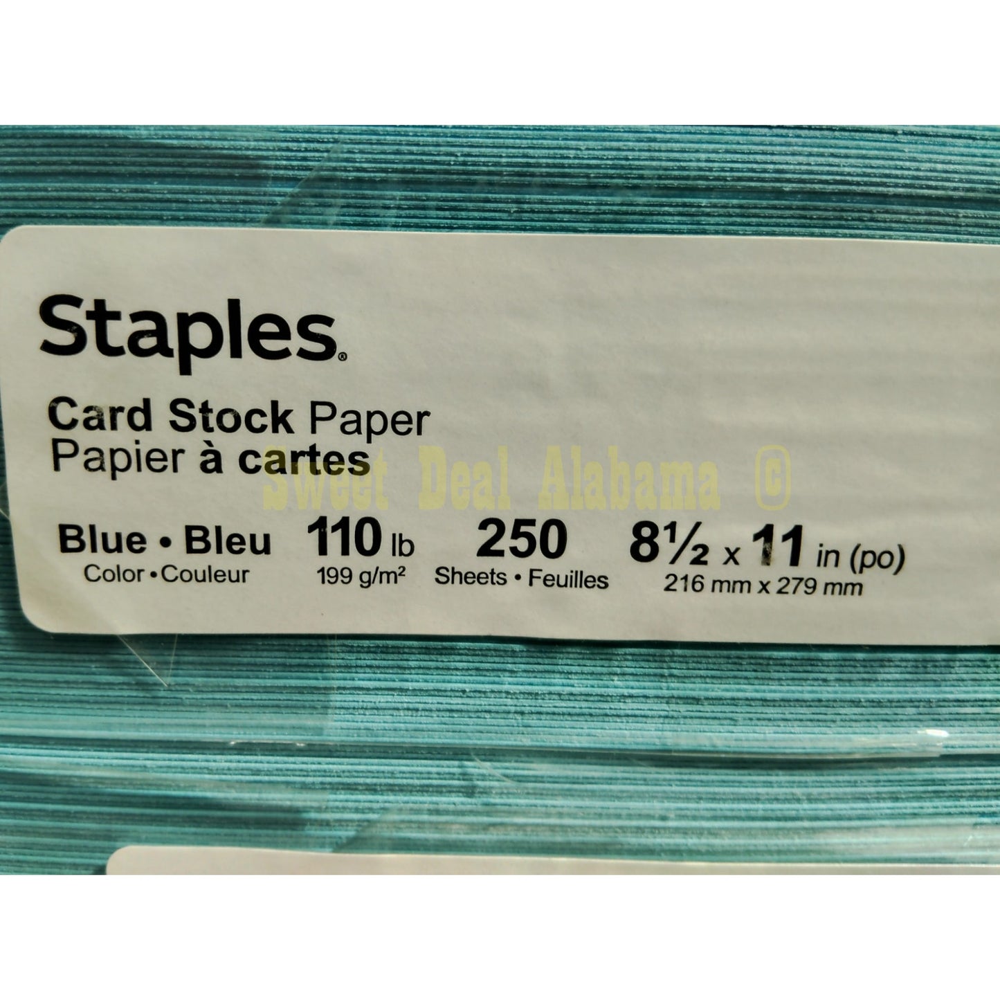 2 Reams, 500 Pages, Pastel Blue 110 lb. Cardstock Paper, 8-1/2" X 11"  #ST49702