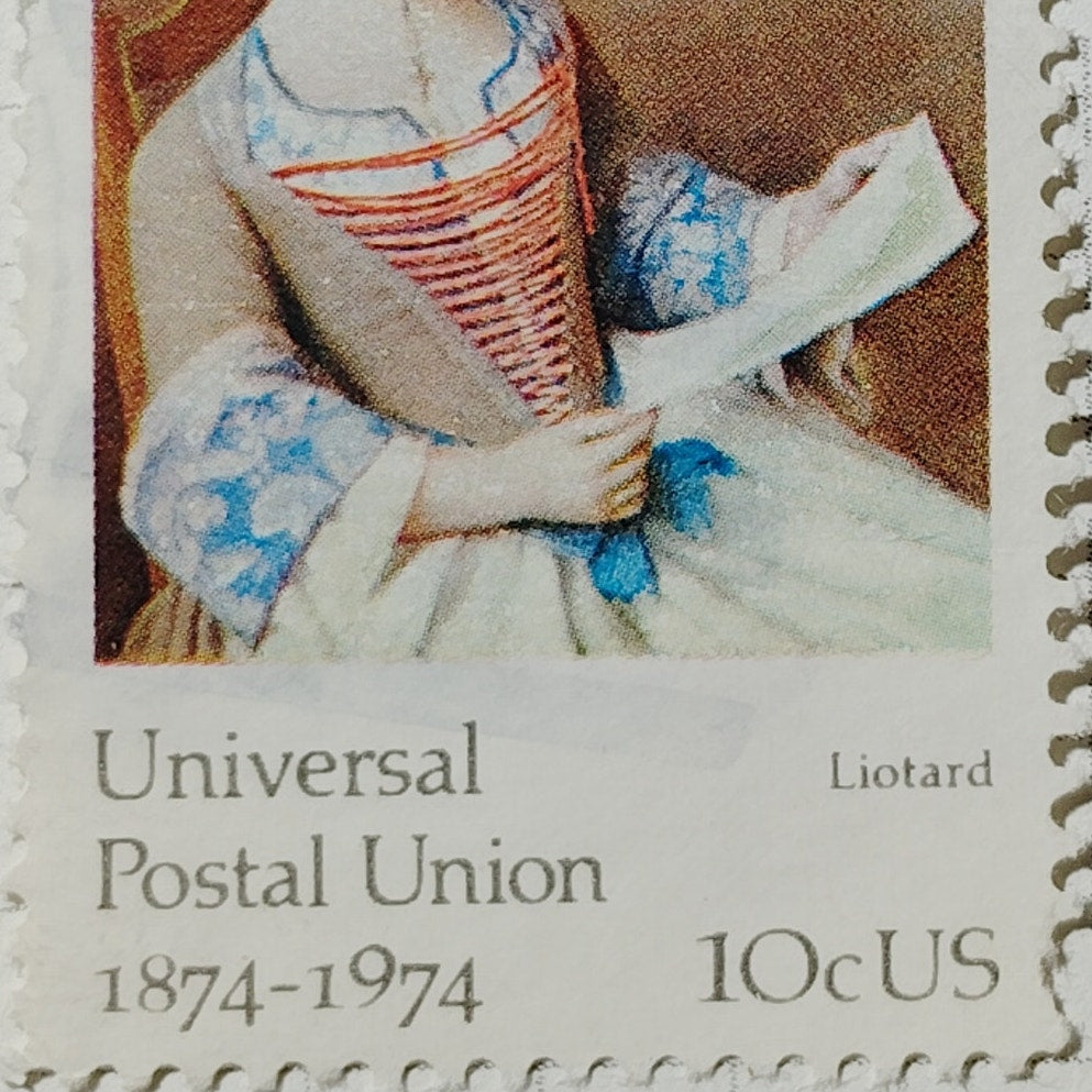 1974 US Postage Stamp Scott #1533 10c Liotard Lovely Reader Used Canceled