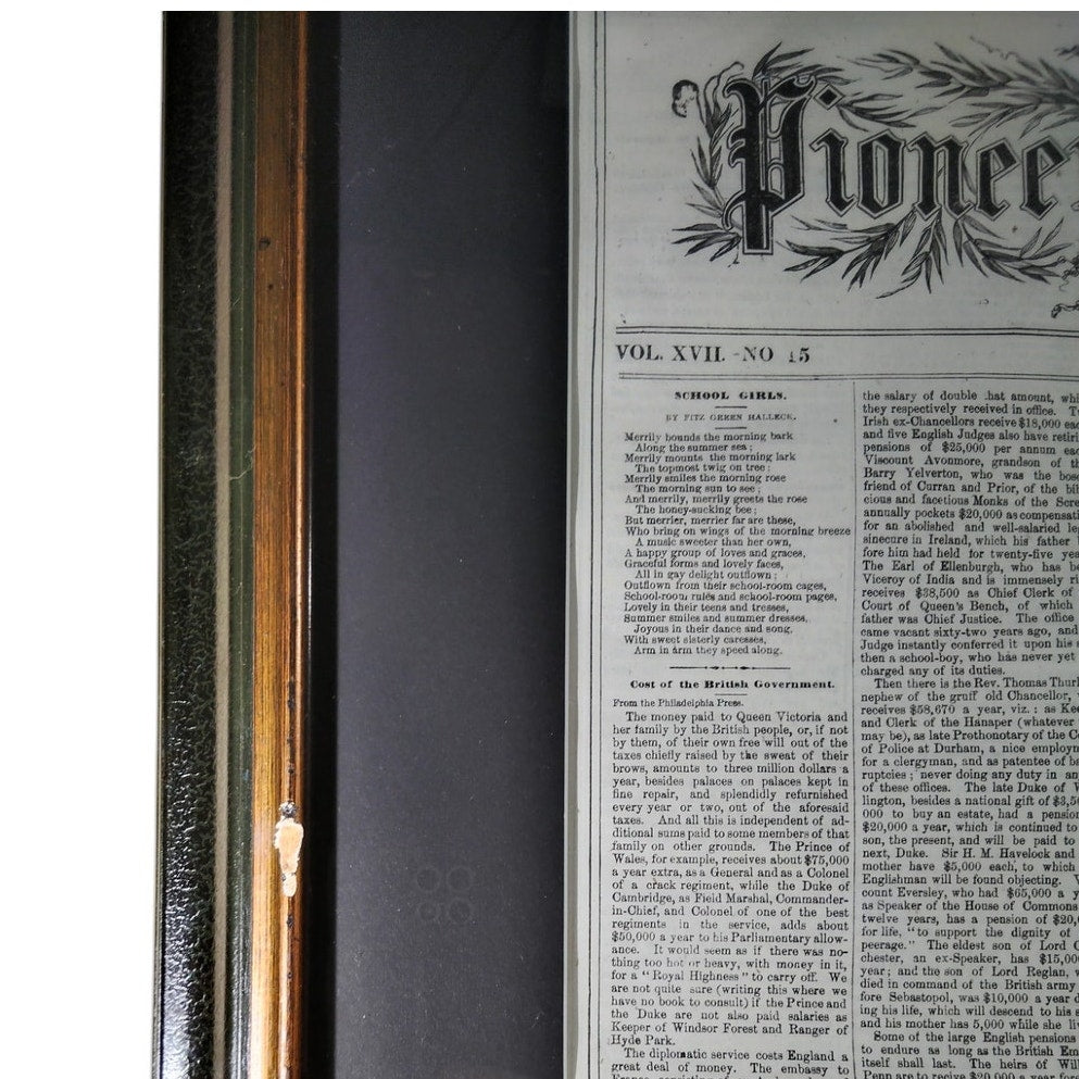 Framed Art- St. Paul, MN- Pioneer Democrat Newspaper, Friday October 13, 1865