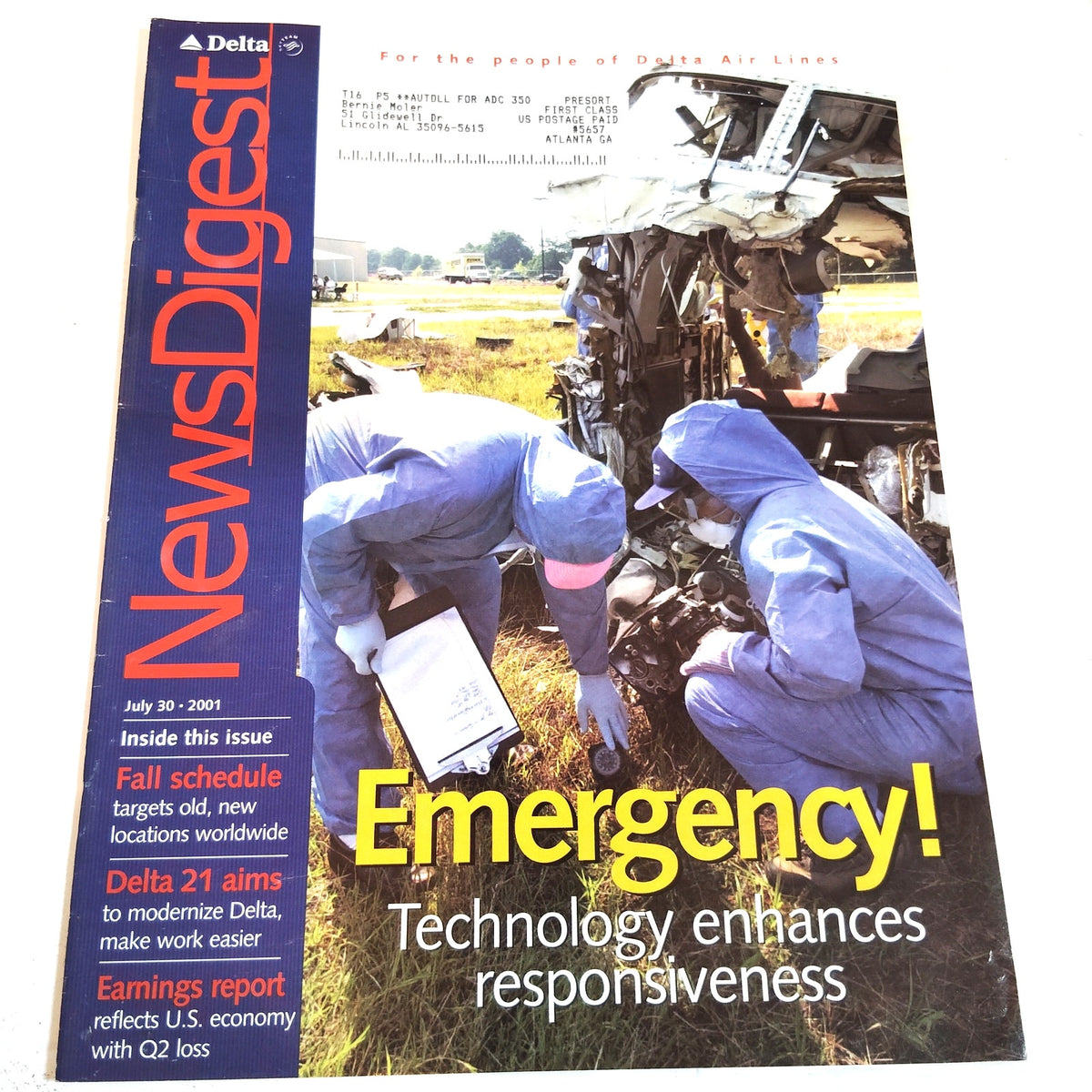 Delta News Digest Magazine - July 30, 2001 - Emergency! Technology Edition