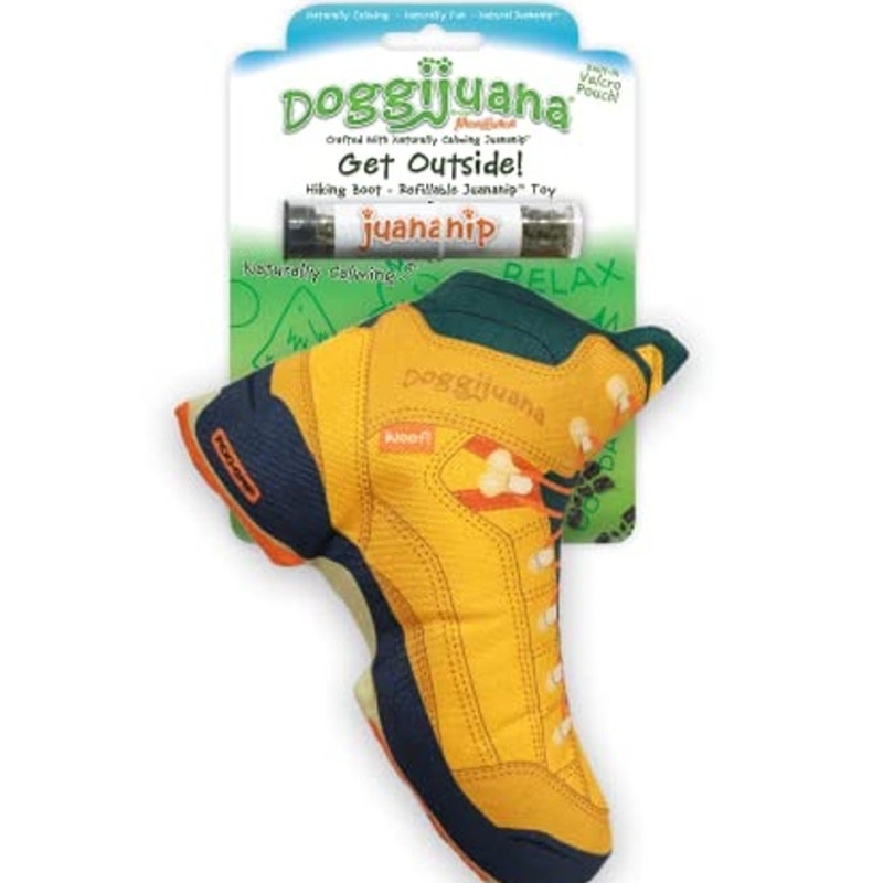 Doggijuana Get Outside Refillable Hiking Boot Dog Toy Medium