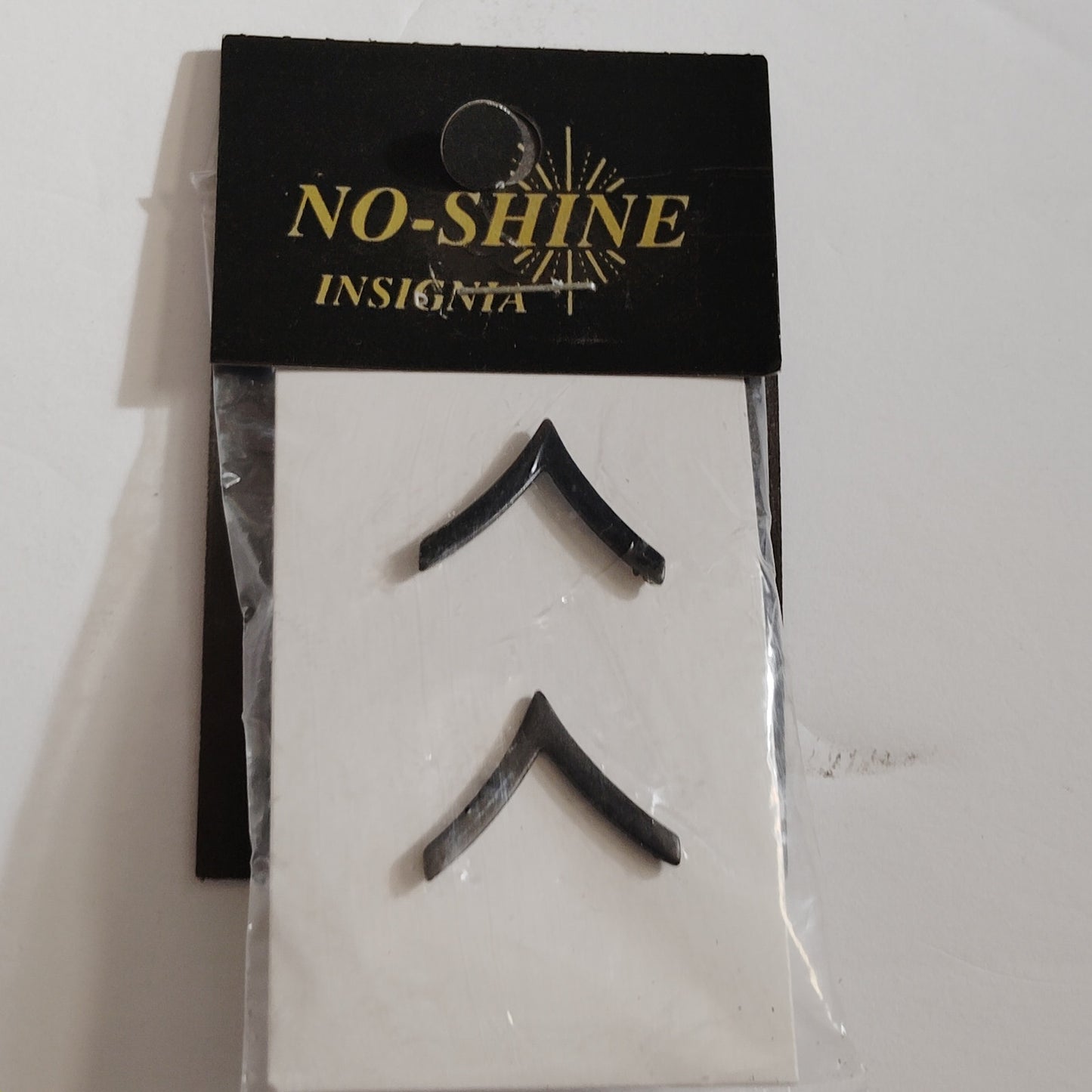 U.S. Army PV2 E‑2 Black Rank Insignia NOVELTY Pins 7/8" × 5/8"