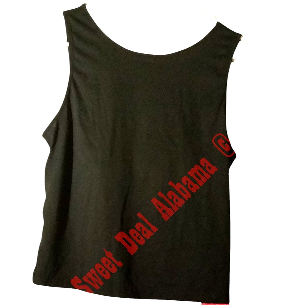 Verdusa Casual Backless Sleeveless Top Loose Twist Back Tank Tunic Tops Tee, L
