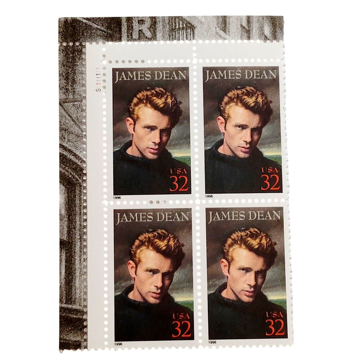 Block of 4 – 1996 USA 32¢ James Dean Legends of Hollywood MNH – Scott 3082