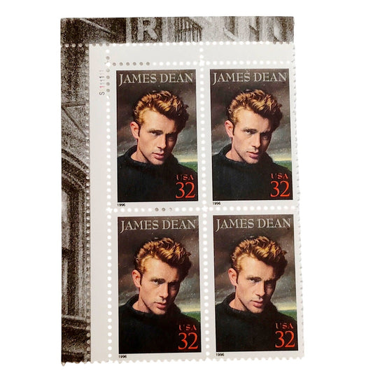 Block of 4 – 1996 USA 32¢ James Dean Legends of Hollywood MNH – Scott 3082