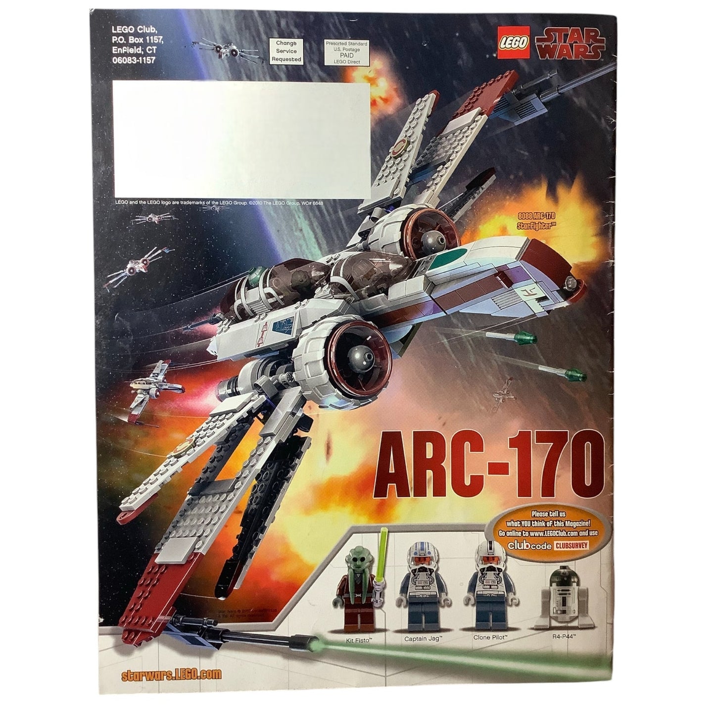 5 x Back Issues Lego Club Magazines, 5  issues from 2010-2014 Pictured