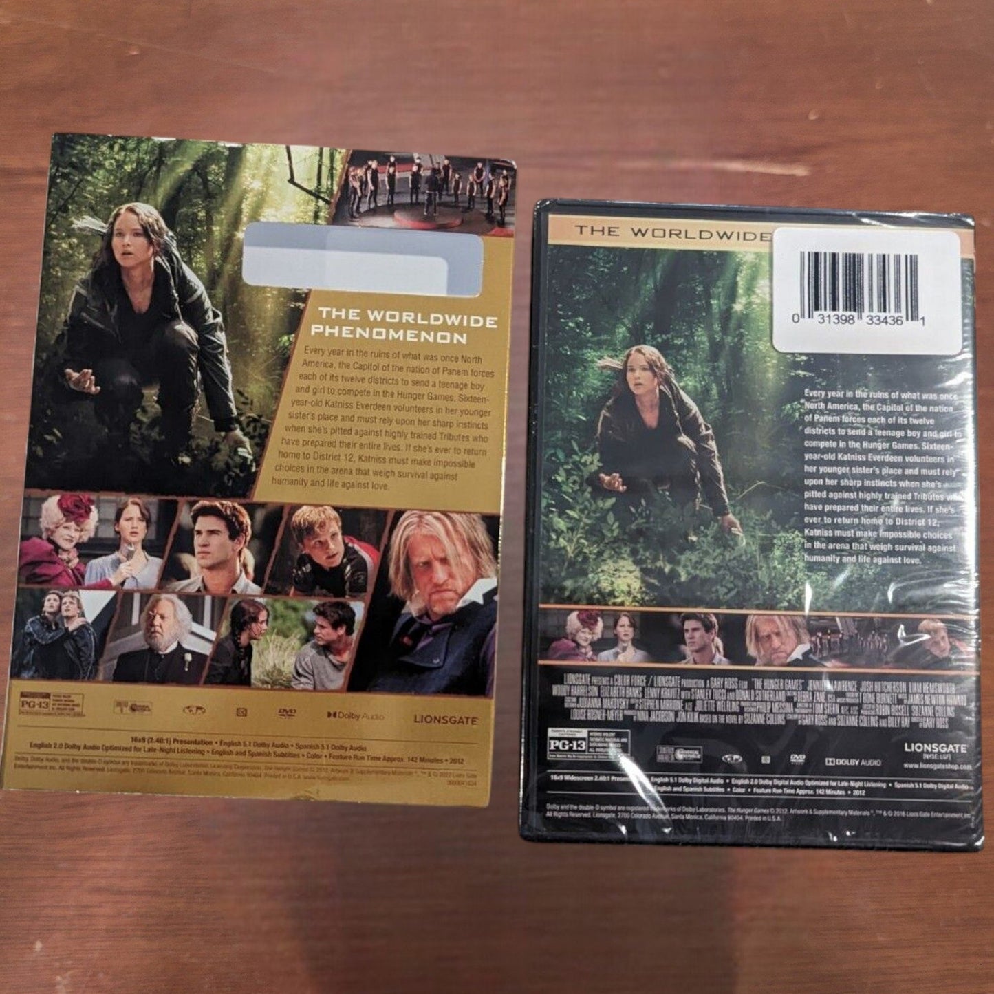 The Hunger Games DVD 2012 Action Adventure Dystopian Thriller, Jennifer Lawrence