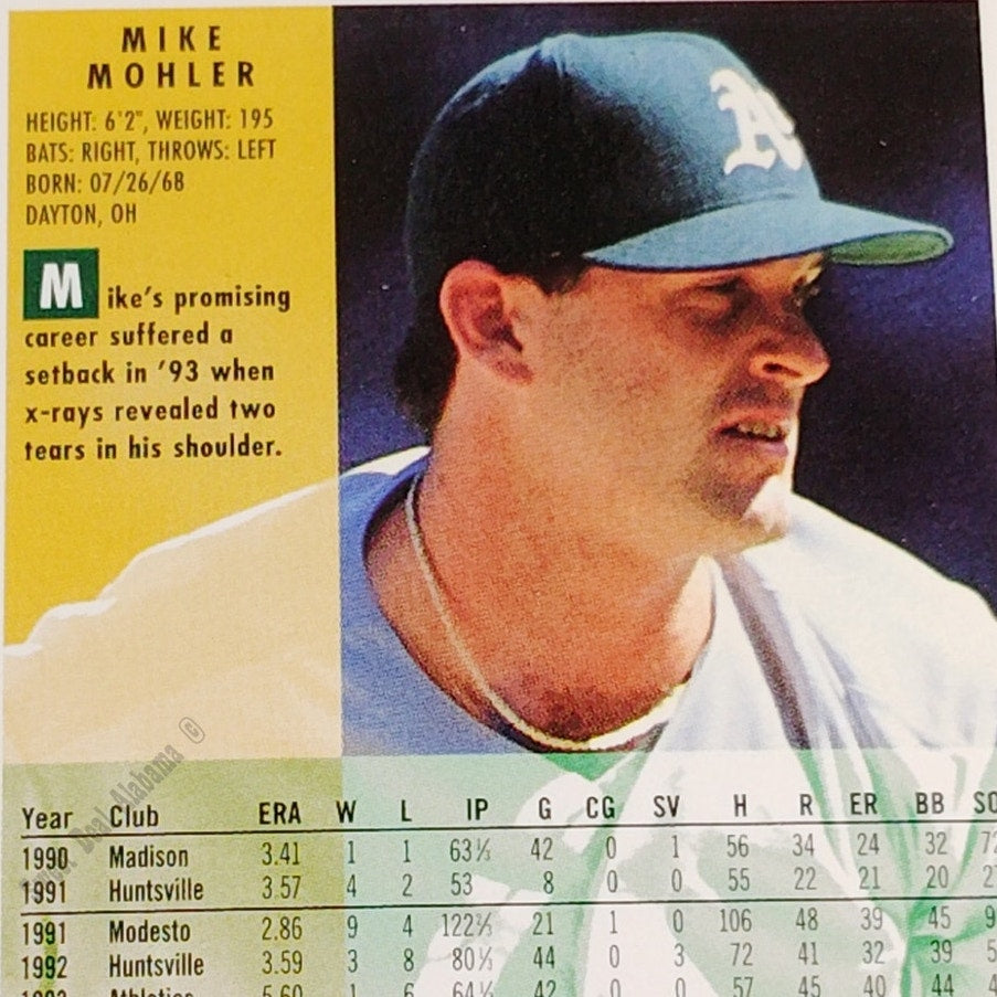 Mike Mohler, Oakland Athletics (A's), #269 1994 Fleer Baseball Card