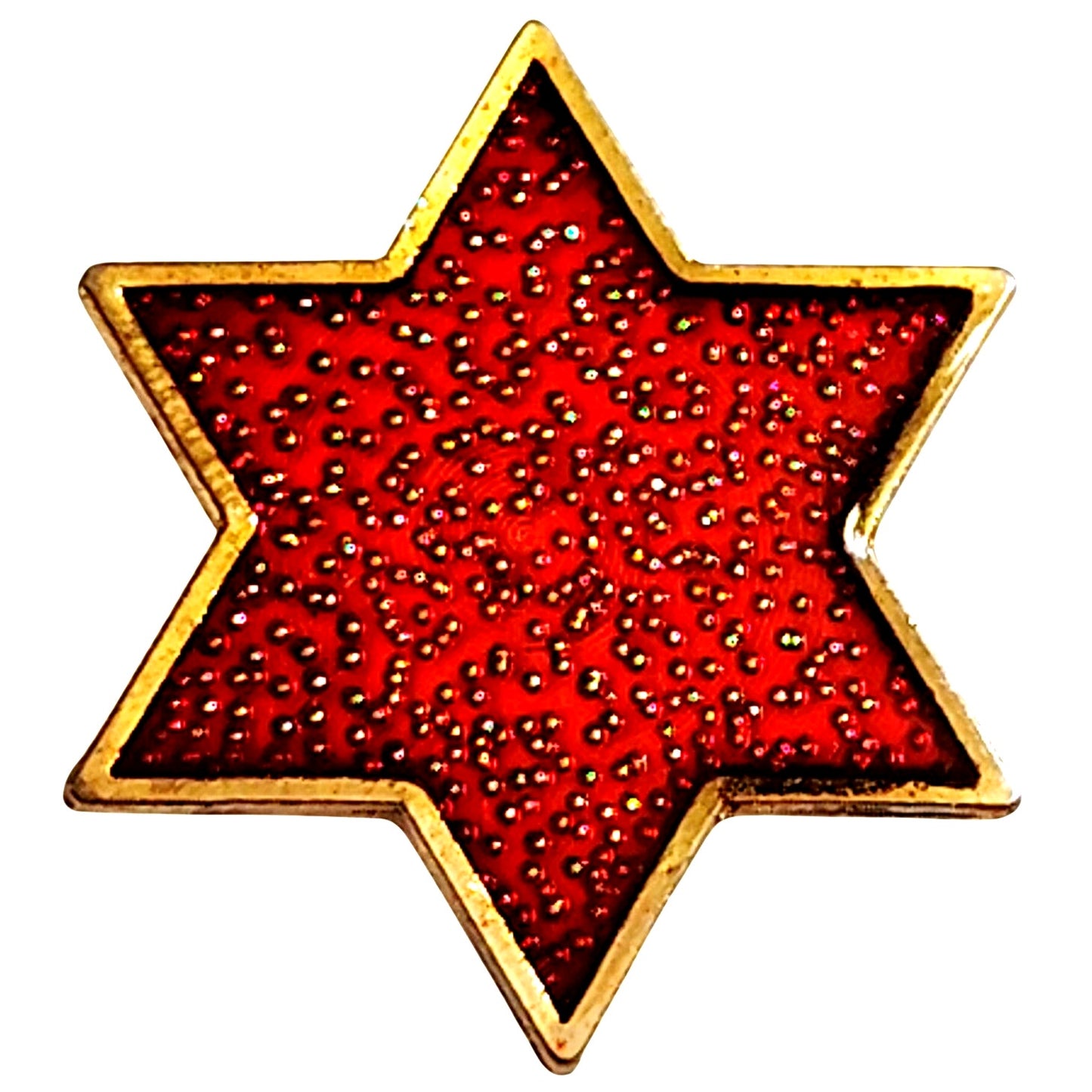 6th Infantry Division Red Star Novelty Hat Lapel Pin 7/8"