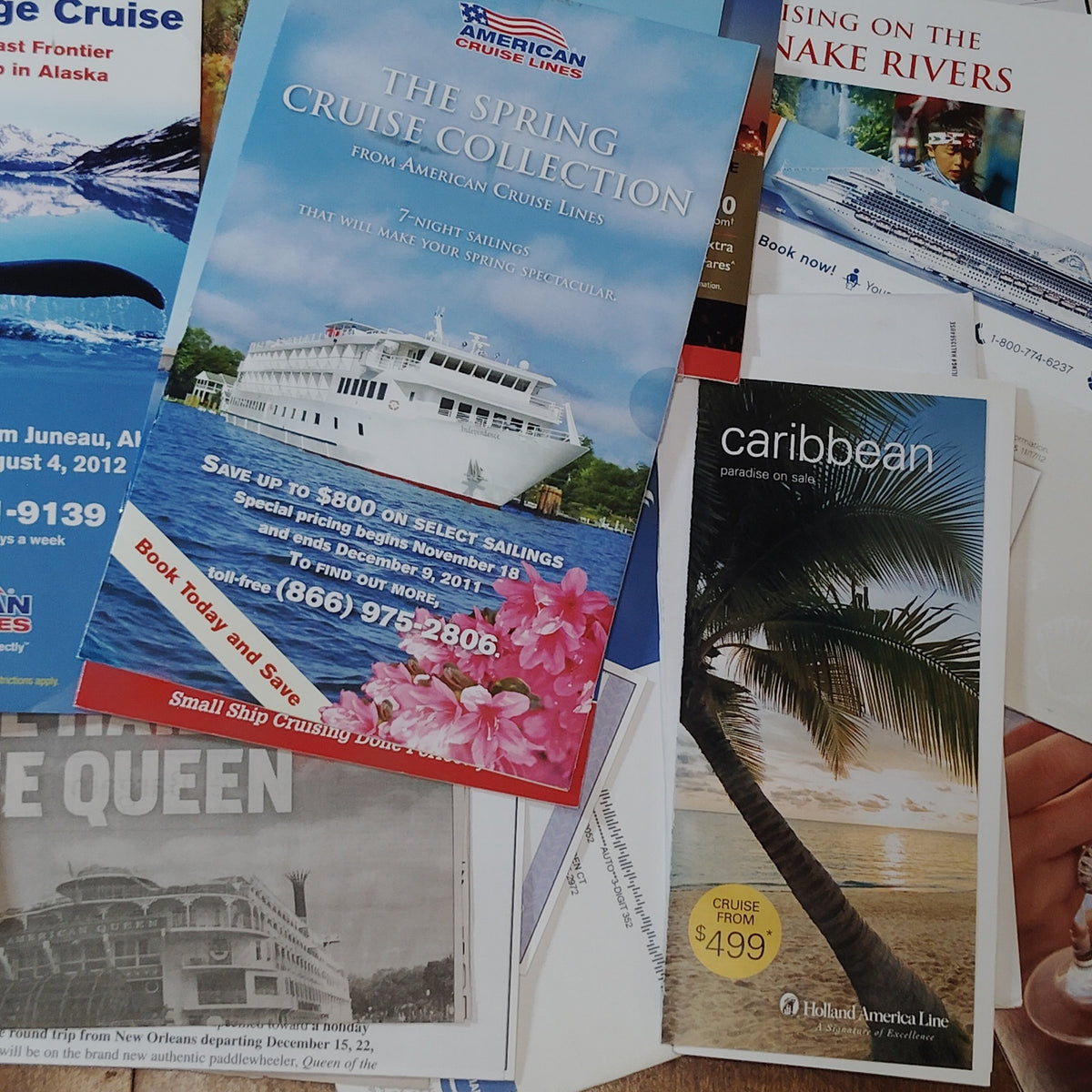 Vintage International Cruise Line Ephemera Collection - Brochures & Ads - 9 Lbs