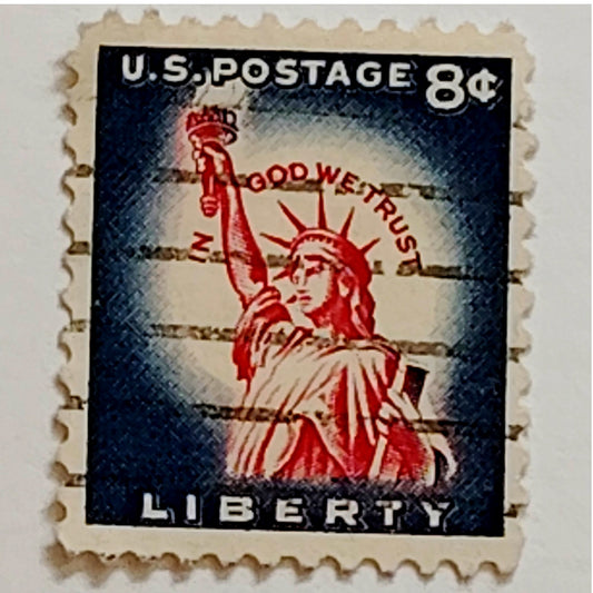 1954 USA 8¢ Statue of Liberty Scott 1042 – Liberty Series - Canceled