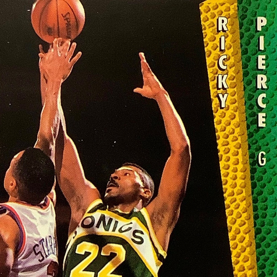 Ricky Pierce (G), Card #217, Seattle Supersonics, 1992-93 Fleer NBA