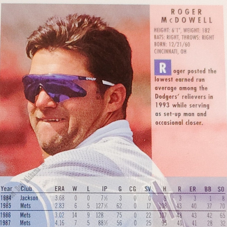 Roger McDowell, Los Angeles Dodgers, #517, 1994 Fleer Baseball Collector's Card