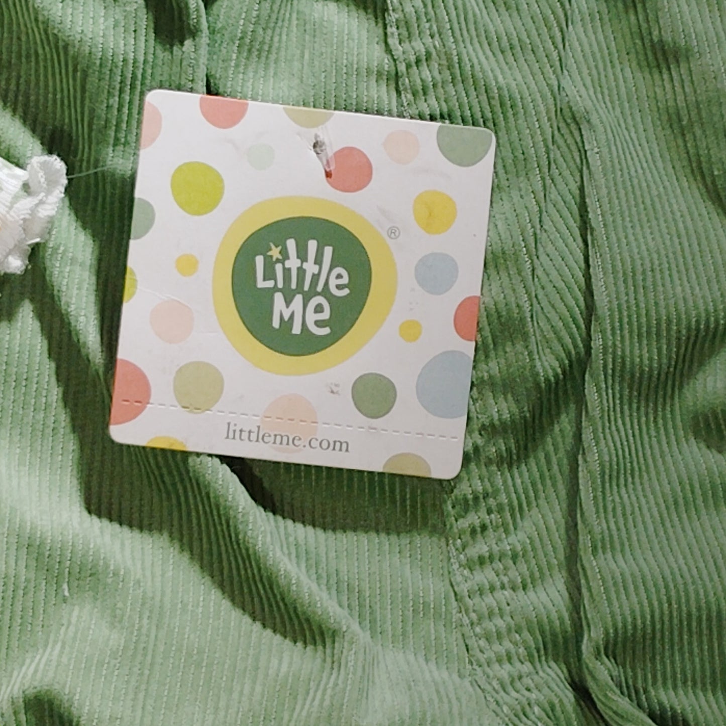 Little Me Baby Girls 2‑Piece Garden Overalls Set Green 18M