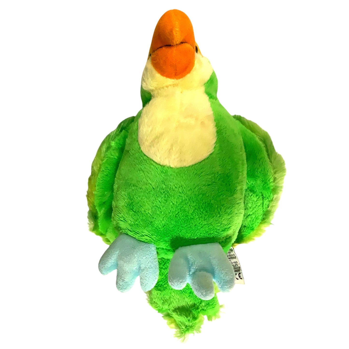 2008 Webkinz Ganz Parakeet, Green/Yellow Feathers, 9" EUC
