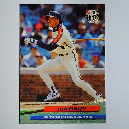1992 Fleer Ultra Steve Finley #202 Houston Astros Outfield - Rainbow Jersey VG/EX