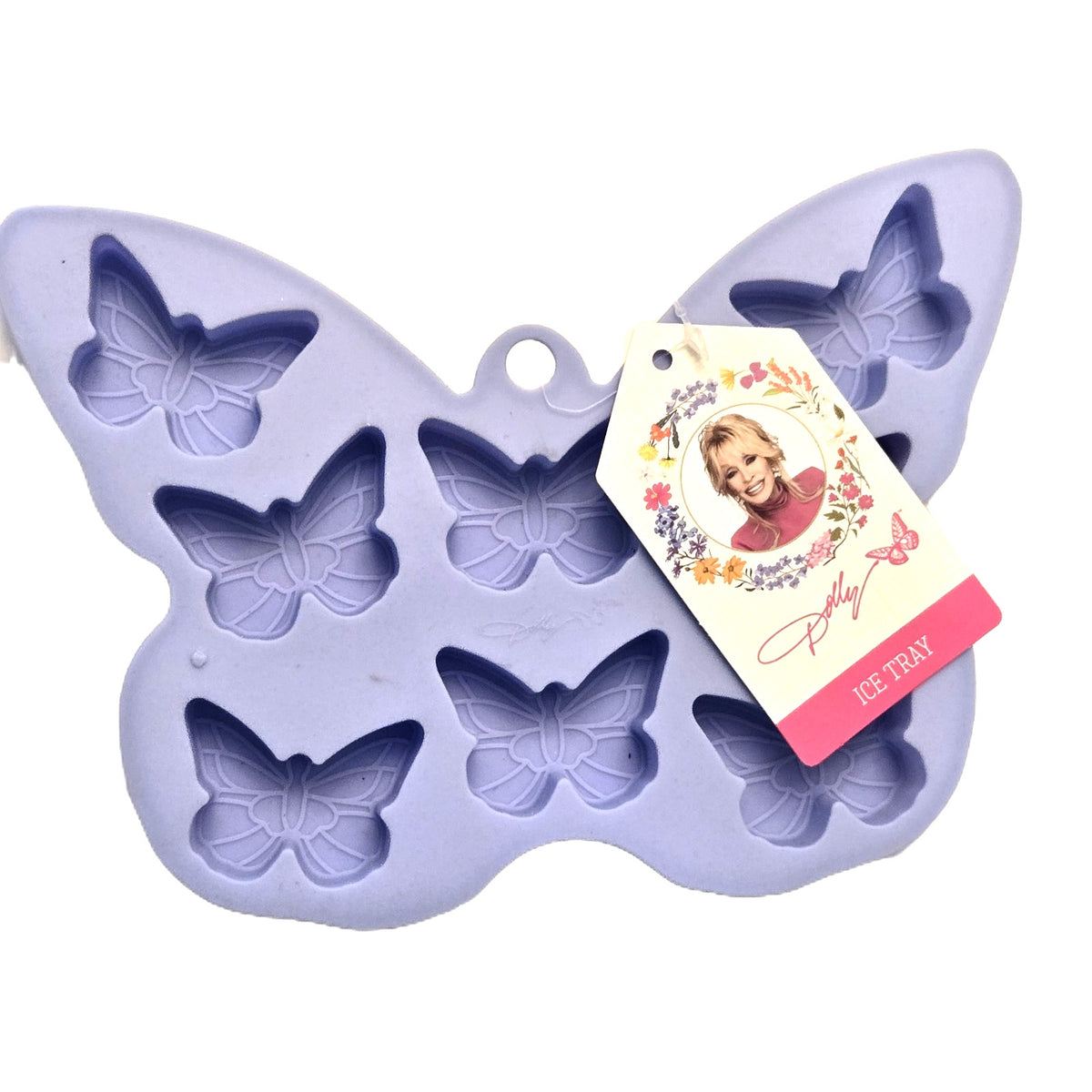 Dolly Parton Butterfly Silicone Ice Cube Tray - Purple, Flexible Mold