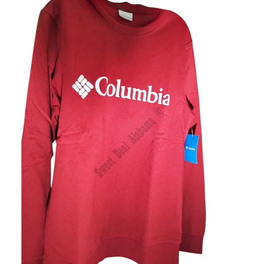 Columbia Sportwear, Noe Valley III Crew, Crimson, Medium Fleece Sweatshirt, NWT