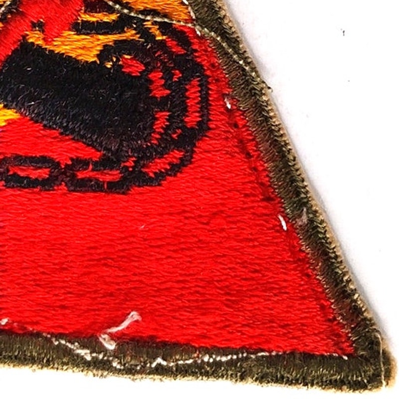 Vintage US Army 15th Armored Division Patch WWII Era 3‑1/2" × 3‑1/4" Sew‑On