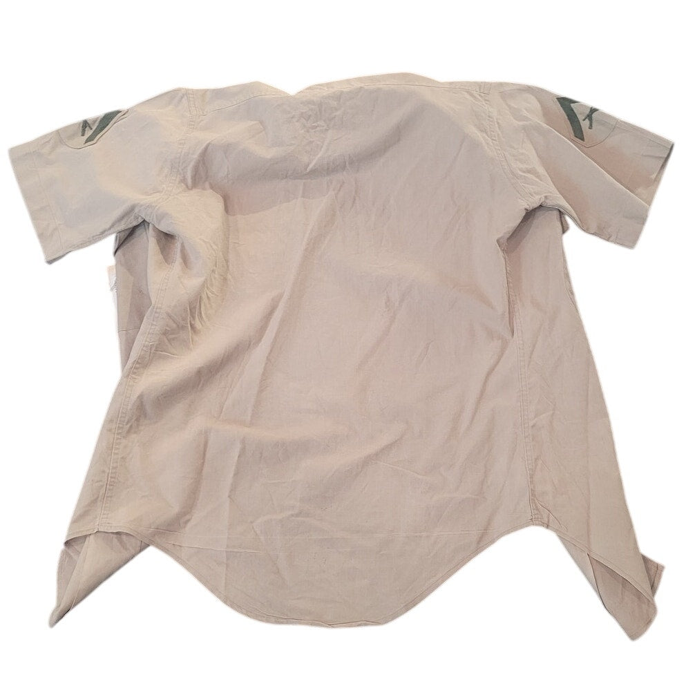 Korean War Era Military Lance Corporal Khaki Service Shirt, S/S, Small, 14½ Neck