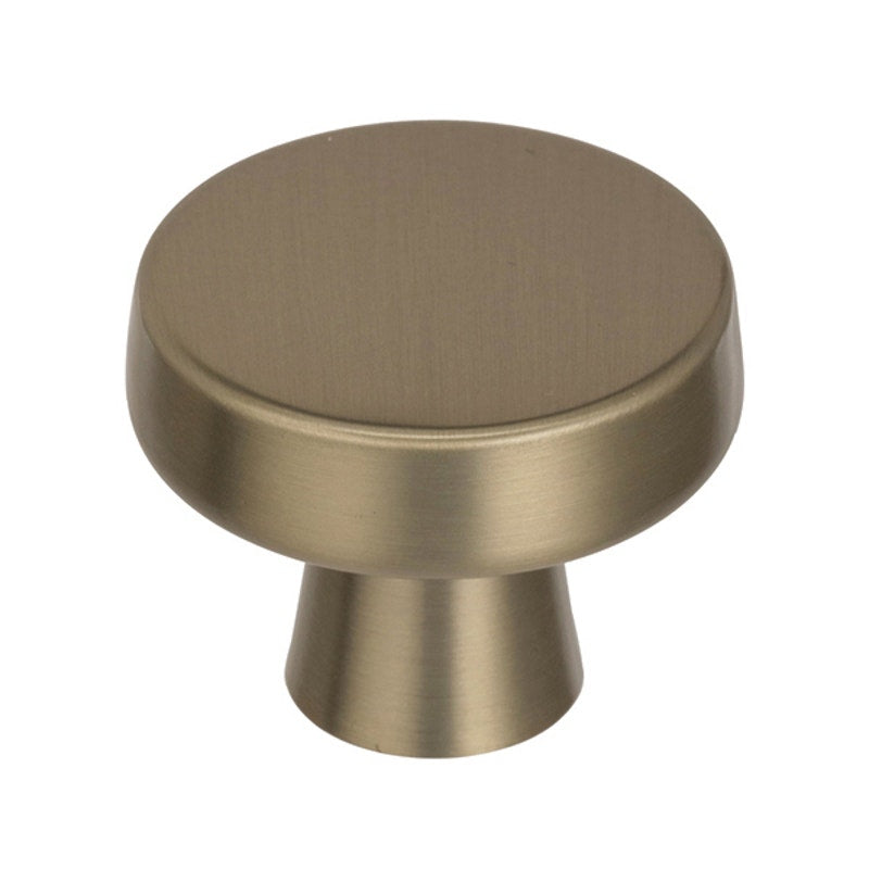 Blackrock 1‑5/16" (33 mm) Modern Golden Champagne Round Cabinet Knob