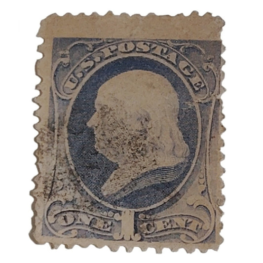 1881–1882 U.S. Postage Stamp – 1¢ Benjamin Franklin – Scott #206 – Used