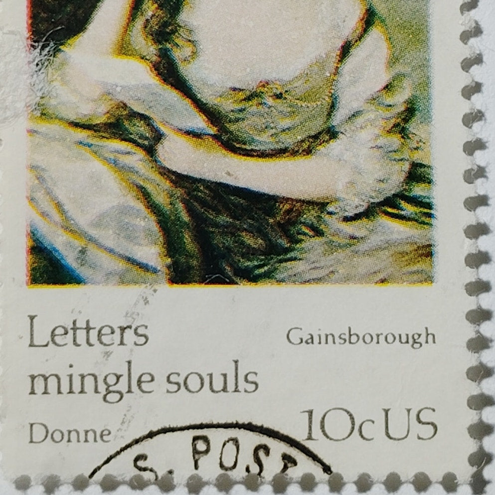 1974 US Postage Stamp Scott #1536 10c Gainsborough Mrs Douglas Used Canceled