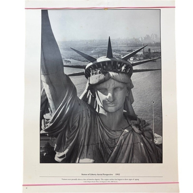 Vintage 1952 LIFE Magazine Margaret Bourke-White Statue of Liberty Poster 20x16
