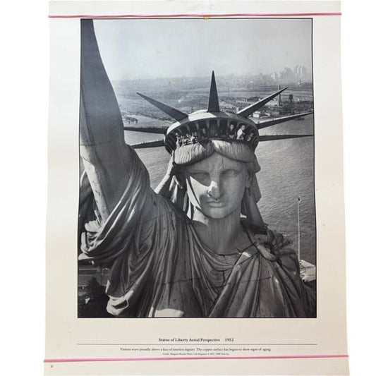 Vintage 1952 LIFE Magazine Margaret Bourke-White Statue of Liberty Poster 20x16