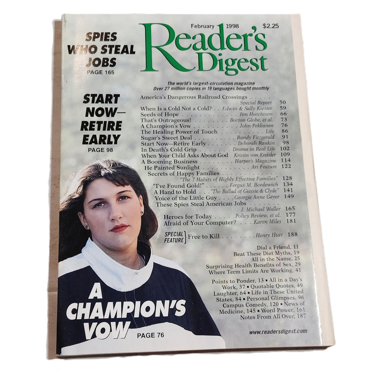 Reader's Digest February 1998 Vol. 152 No. 910 A Champion's Vow Magazine
