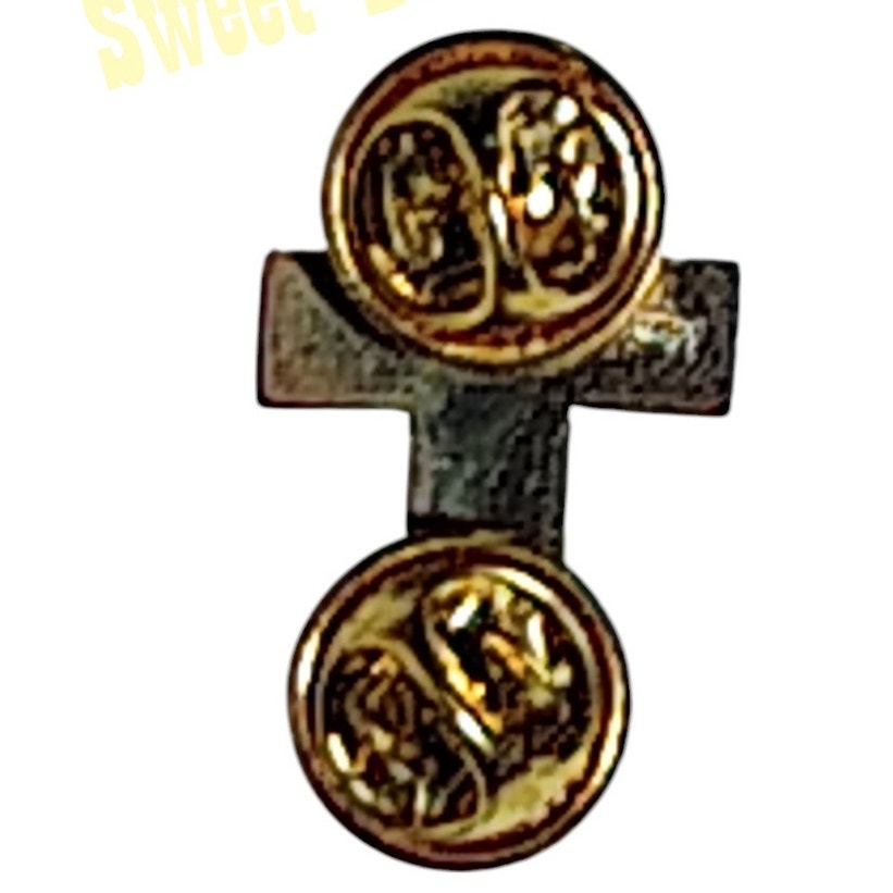 Chaplain Cross - Brooch / Hat / Shirt Pin, Brass Finish, 1"H x 5/8"W