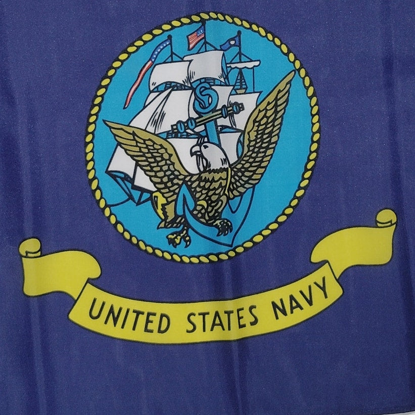 4-PK U.S. Navy 12x18in Stick Flags 30" Wooden Staff – Bold Dye‑Sublimated Colors