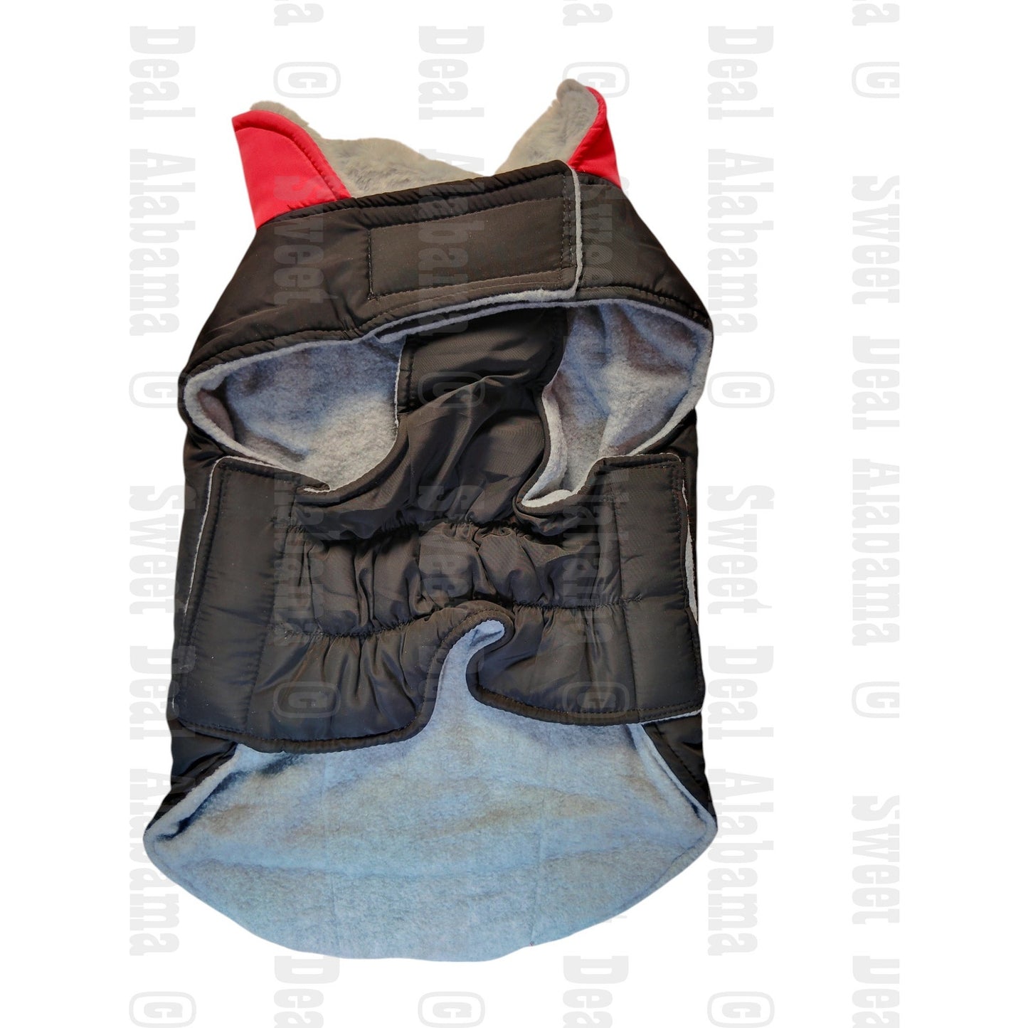 Waterproof Fleece Dog Coat – Red Winter Jacket for Small Dogs, Size M