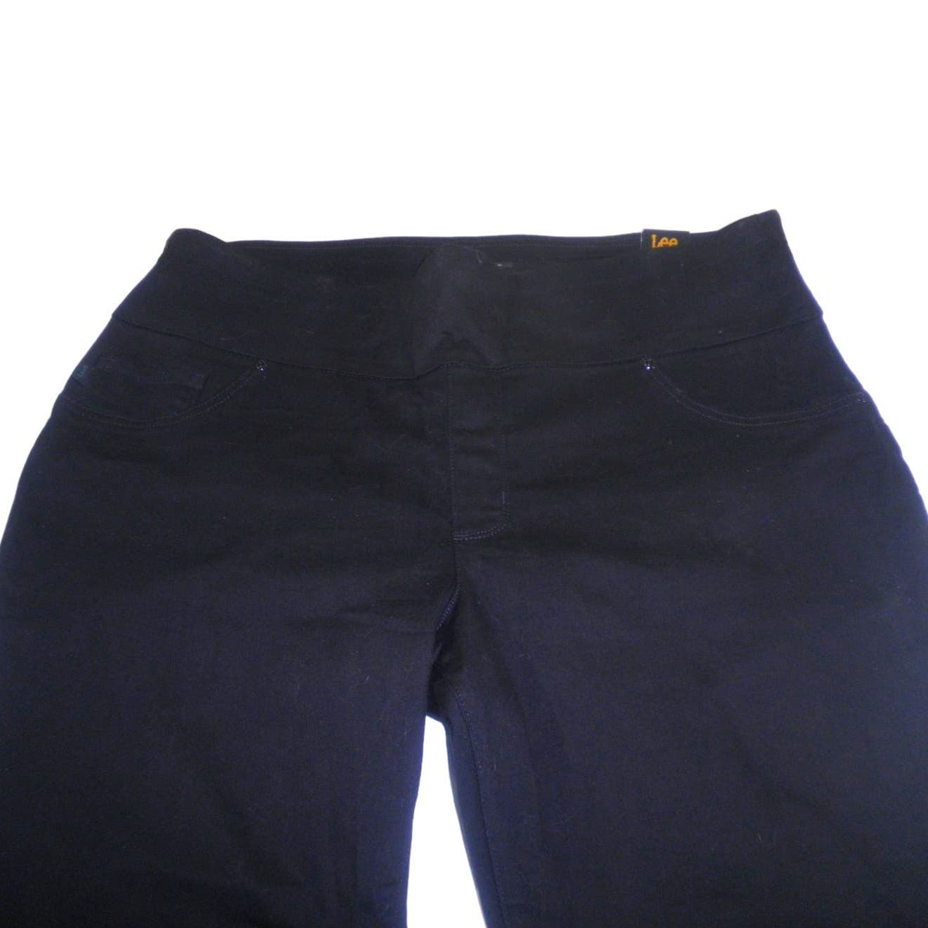 Lee Plus Size Sculpting Slim Fit Skinny Leg Pull on Jeans, Black, 20W Petite